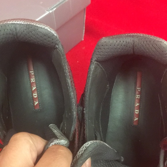 Prada Calzature Uomo Wine Grey Shoes, Size 9 - Picture 7 of 8